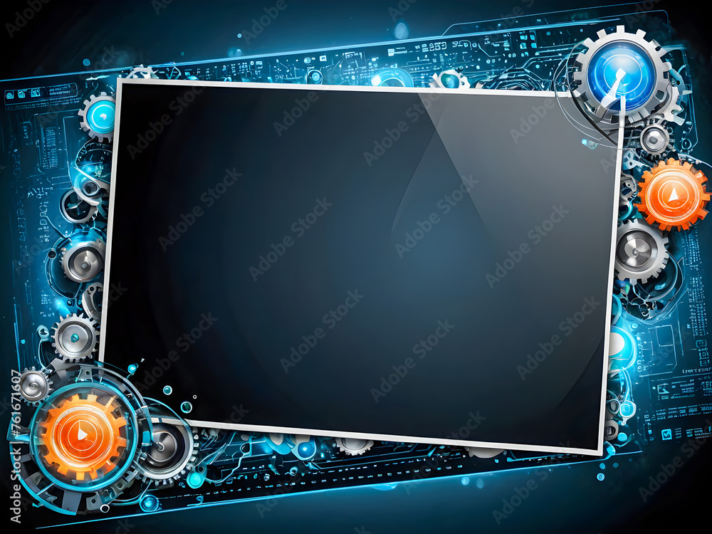 Aufkleber abstract technology background with copy space.