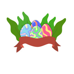 easter egg with ribbon
