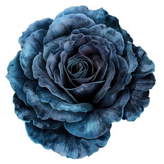 Obraz premium Stunning Sapphire Blue Rose Isolated on White