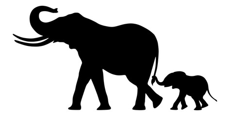 an elephant with a baby elephant