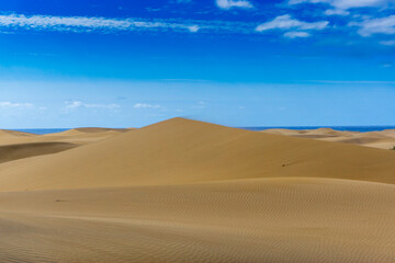 Fototapeta na wymiar Maspalomas Dunes on Gran Canary Island Spain.