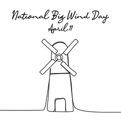 line art of National Big Wind Day good for National Big Wind Day celebrate. line art. illustration.