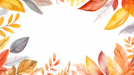 Watercolor abstract background autumn collection