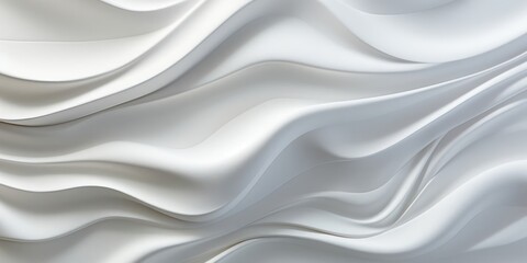 Close Up of White Wall With Wavy Lines Generative AI