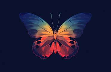 colorful butterfly on dark background