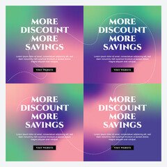 Fototapeta premium Social post with gradients shades template