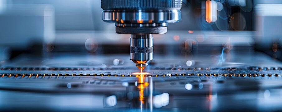 Engineering Metrology, A probe from a coordinate measurement machine taking measurements from a engineering part as part of its quality control process