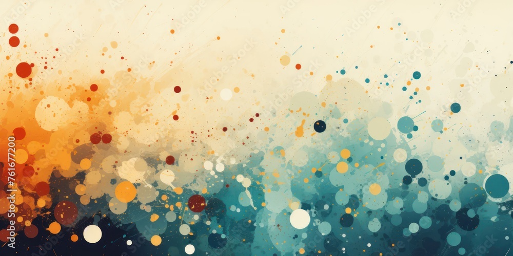 Poster colorful abstract background with circles and dots generative ai