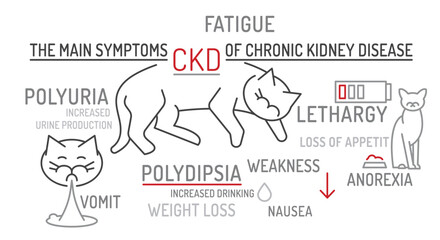 Symptoms of acute kidney failure in cats. Veterinarian wordcloud - 761677205