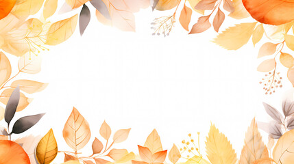 Watercolor abstract background autumn collection