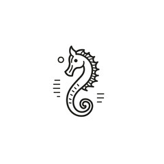 Seahorse Icon 2D Logo | No Background