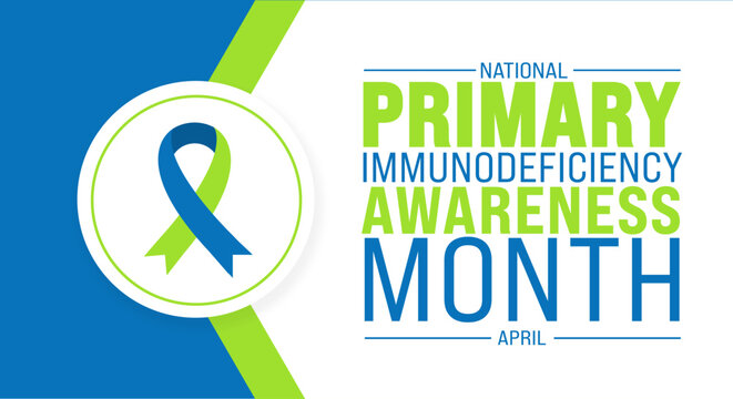 April is National Primary Immunodeficiency Awareness Month background template. Holiday concept. use to background, banner, placard, card, and poster design template with text inscription