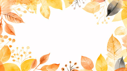 Watercolor abstract background autumn collection