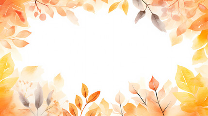 Naklejka na ściany i meble Flat simple tropical leaves, autumn series