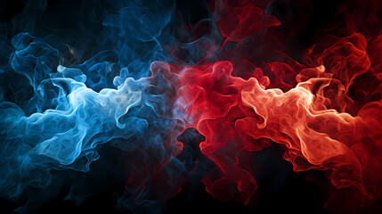 Fototapeta premium Colorful bokeh and smoke background