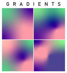 Set of colorful abstract gradients backgrounds