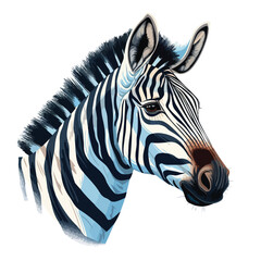 Fototapeta na wymiar Striking Zebra Clipart Clipart isolated on white background