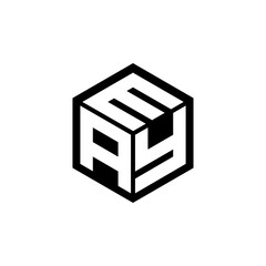 AYM letter logo design with white background in illustrator, cube logo, vector logo, modern alphabet font overlap style. calligraphy designs for logo, Poster, Invitation, etc.