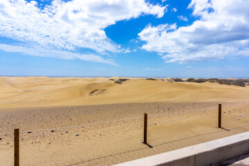 Dunes and Coastline of Maspalomas on Gran Canary Island