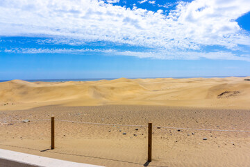 Dunes and Coastline of Maspalomas on Gran Canary Island