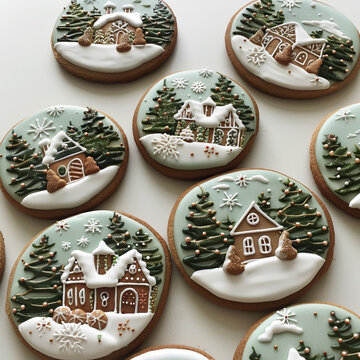 Christmas cookies. Image made by artificial intelligence.