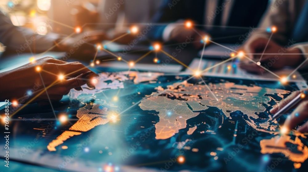 Poster global business structure of networking