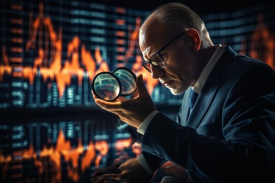Financial management audit strategy with marketing data and profit analysis graph