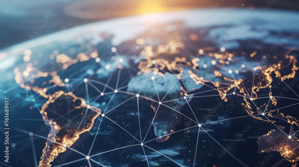 Poster global business structure of networking