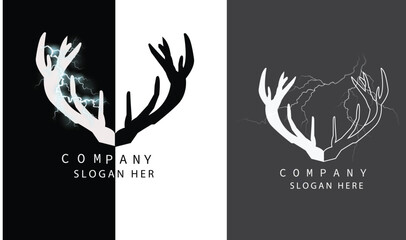 deer logo, head design , t shirt logo - obrazy, fototapety, plakaty
