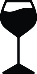 Glass for drink icon. Cocktail drink for party liquid martini with ice bar pictogram vector. drink, martini beverage