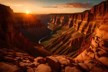 Rolgordijnen grand canyon sunrise © Haider