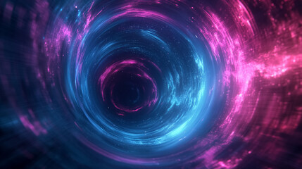 Whirling vortex in neon pink and blue.