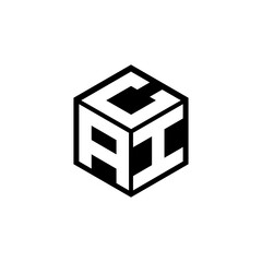 AIC letter logo design in illustration. Vector logo, calligraphy designs for logo, Poster, Invitation, etc.