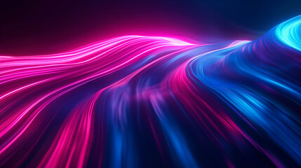 A colorful, abstract image of a wave with purple and blue colors