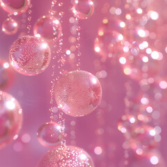 Pastel pink bubble background 004