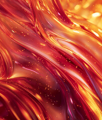 abstract red and orange liquid wave background 001