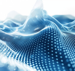 Blue Digital mesh wave background 002