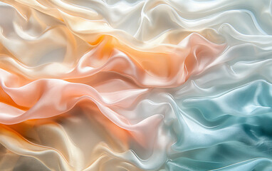 abstract pastel silky fabric waves background 002