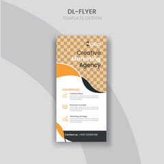 Corporate Business Dl Flyer Template Sample Unique Concept design ,Business Rack Card Creative Vector for Promotion