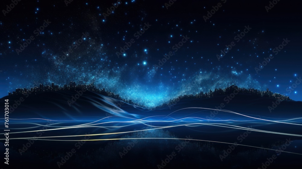 Poster futuristic abstract background with technology particles in a state of flux, symbolizing the ever ch
