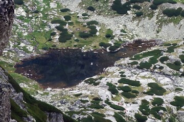 Mountain lake over the waterfall Skok, Slovakia © tonysk