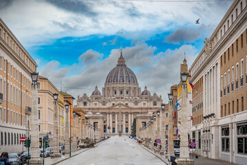 Fototapeta premium Ciudad europea de Roma en Italia cuna de civilización 