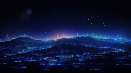 Futuristic abstract background with technology particles in a state of flux, symbolizing the ever changing landscape of technological evolution