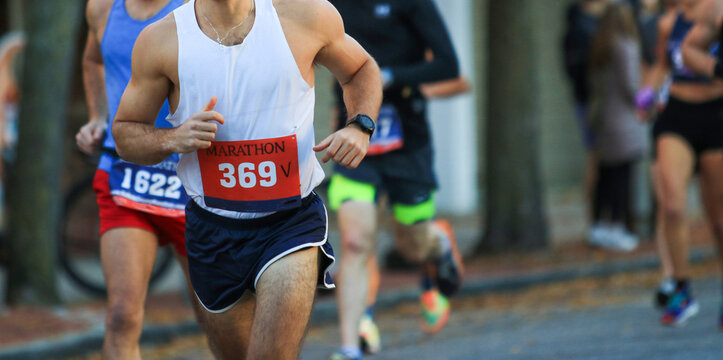 Runners running during a marathon