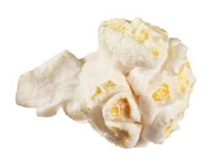 Kernel of tasty fresh popcorn isolated on white