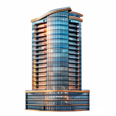 A skyscraper isolated on a transparent background, city, building, skyscraper, architecture