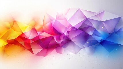 A colorful, abstract design with a rainbow of colors and a lot of triangles. The design is made up of many different shapes and sizes, and it is a work of art. Scene is one of creativity