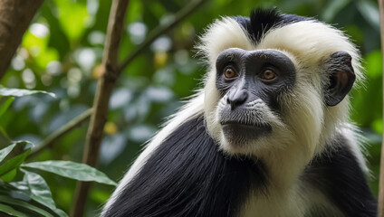 Colobus monkey in nature