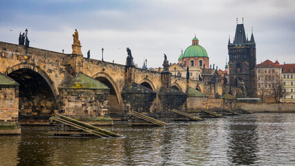 Fototapeta na wymiar Prague - look from Charles bridge