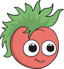 Funny tomato illustration design